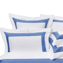 Plissè Bianco e Country Blue US King Sham