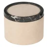 Polo Marmo Beige Scatola rotonda piccola impilabile
