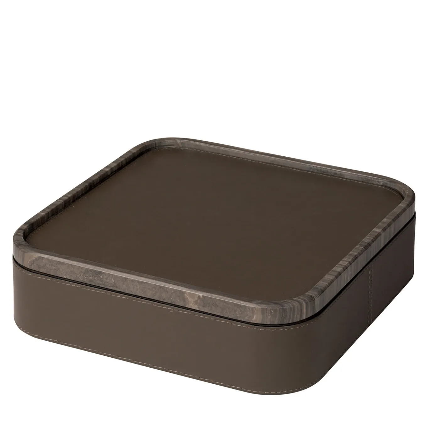 Polo Marmo Brown Scatola quadrata impilabile grande