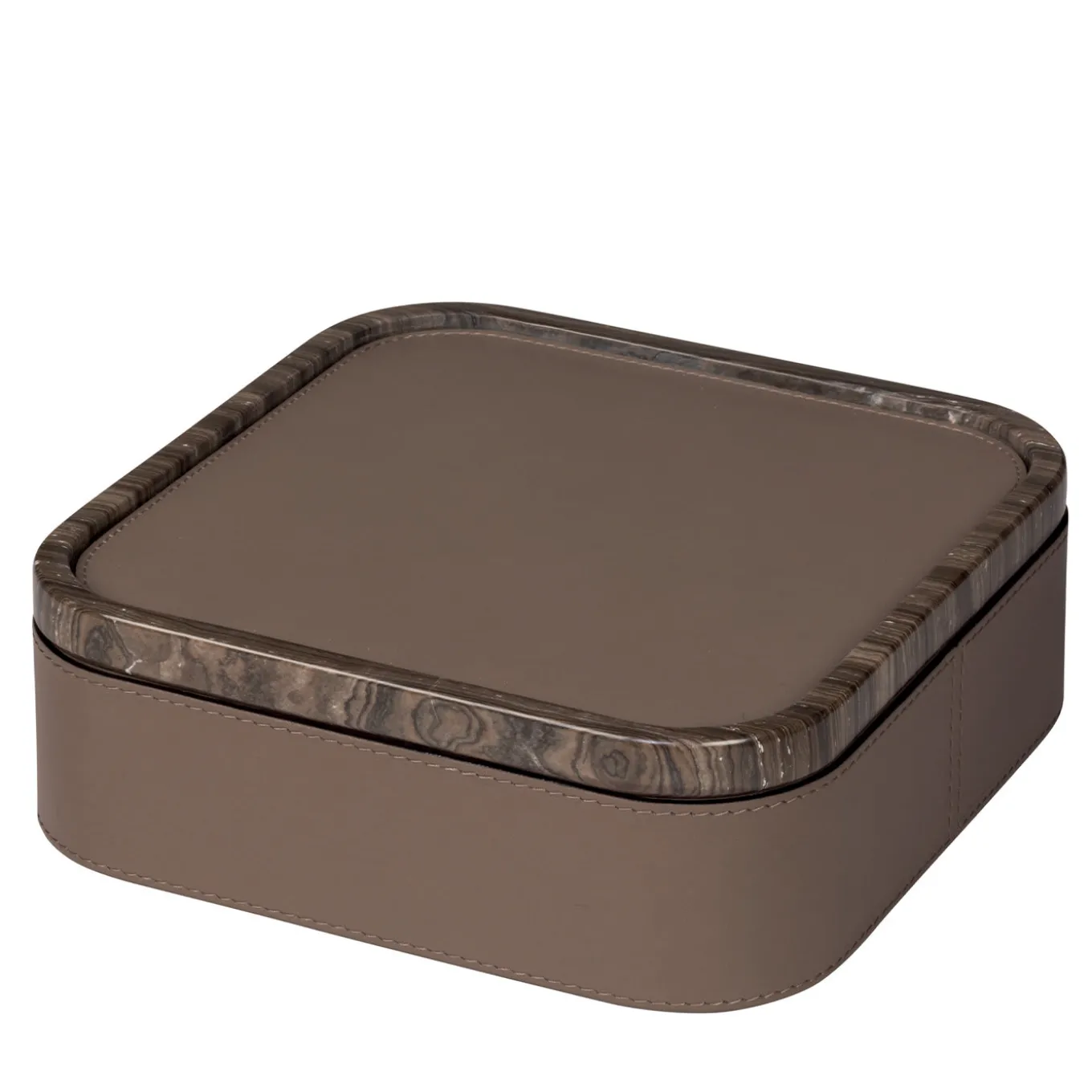 Polo Marmo Brown Scatola quadrata media impilabile