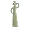 POP donna scultura in ceramica verde