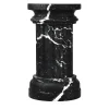 POR TAN TE Vaso a colonna in marmo nero satinato Marquina