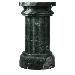 POR TAN TE Vaso a colonna in marmo verde guatemalteco satinato