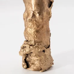 Porta Candela in Bronzo Forma Fluida