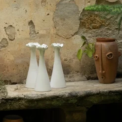 Portacandela Le Fiorite Bianco
