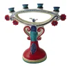 Portacandele a quattro bracci in ceramica