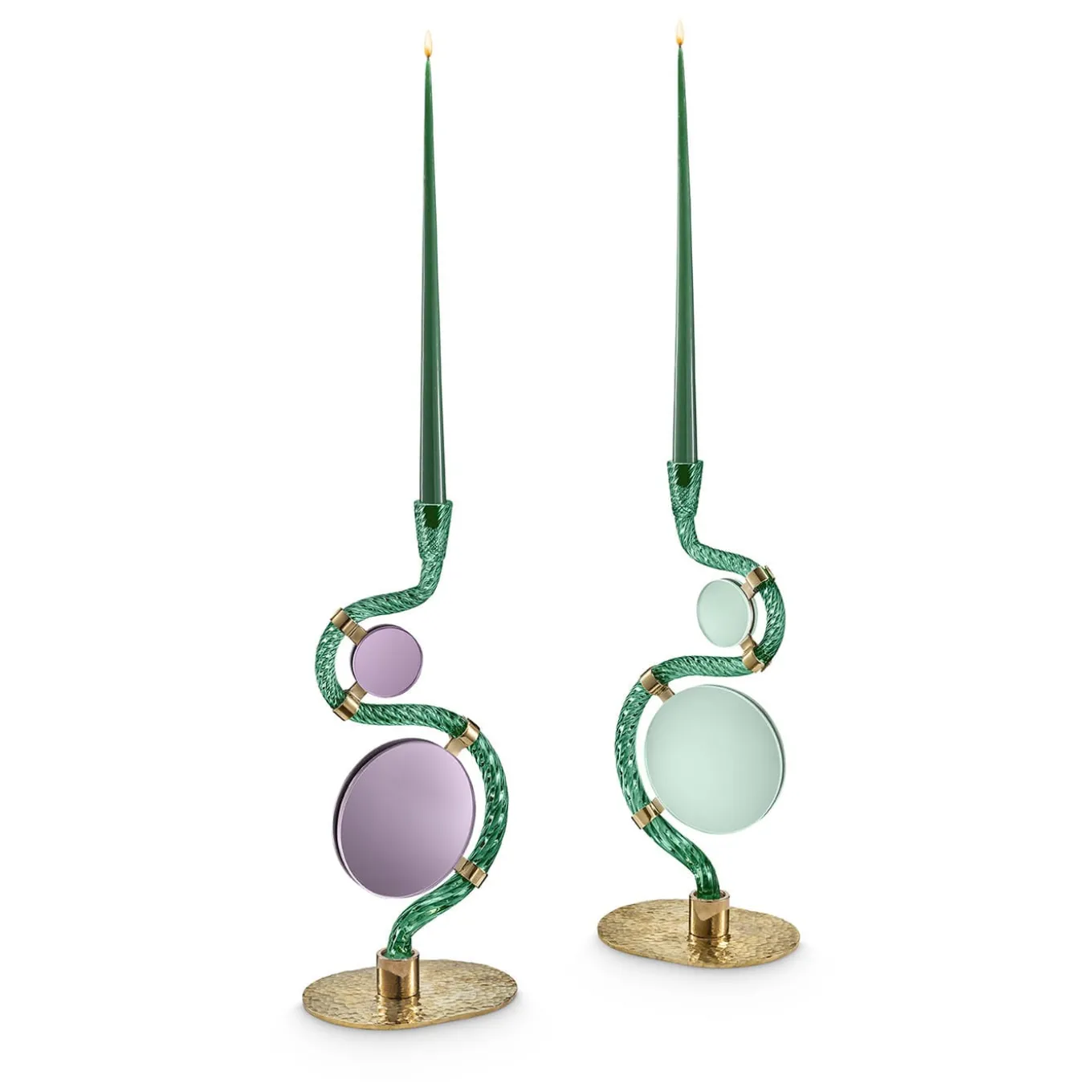 Portacandele Double-Face Verde "I 4 Ponti sul Canal Grande"