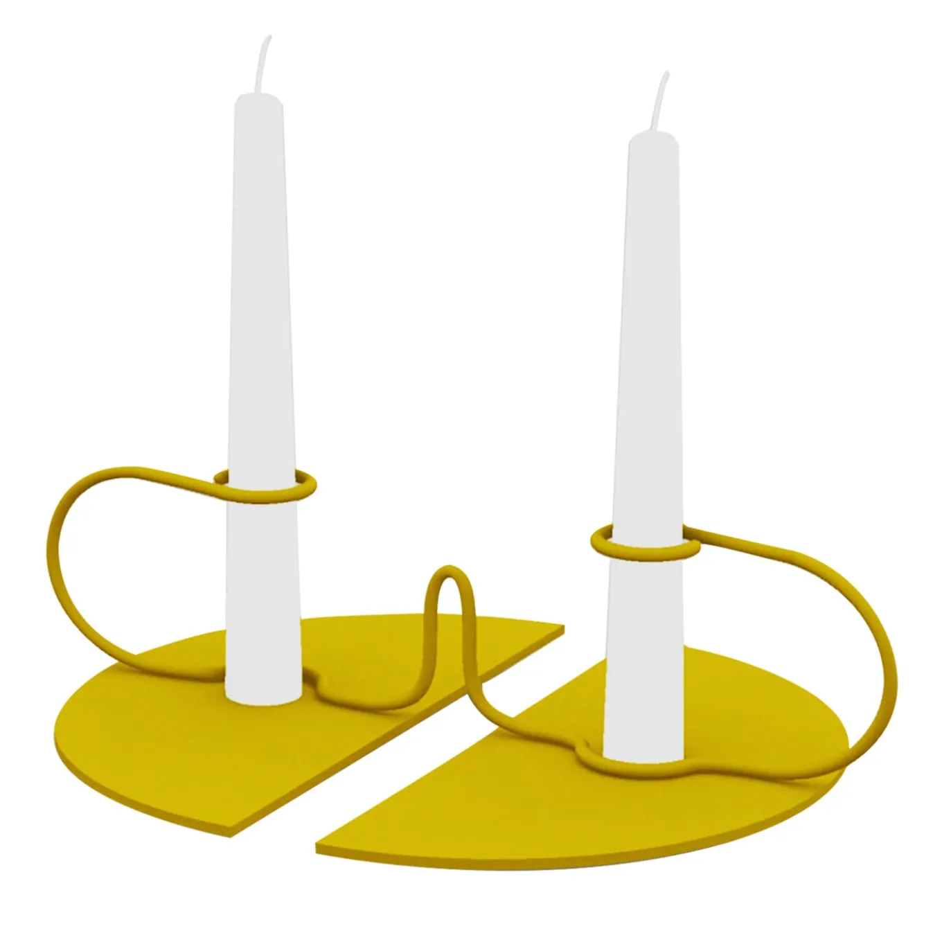 Portacandele giallo Attratti