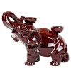 Portacandele in Ceramica Fiamme Bestiali Elefante Borgogna