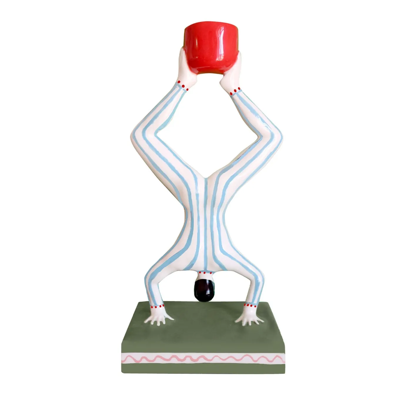 Portacandele in ceramica multicolore Ilvo