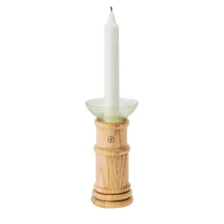 Portacandele in legno e vetro di Murano Faro 4177 Briccola