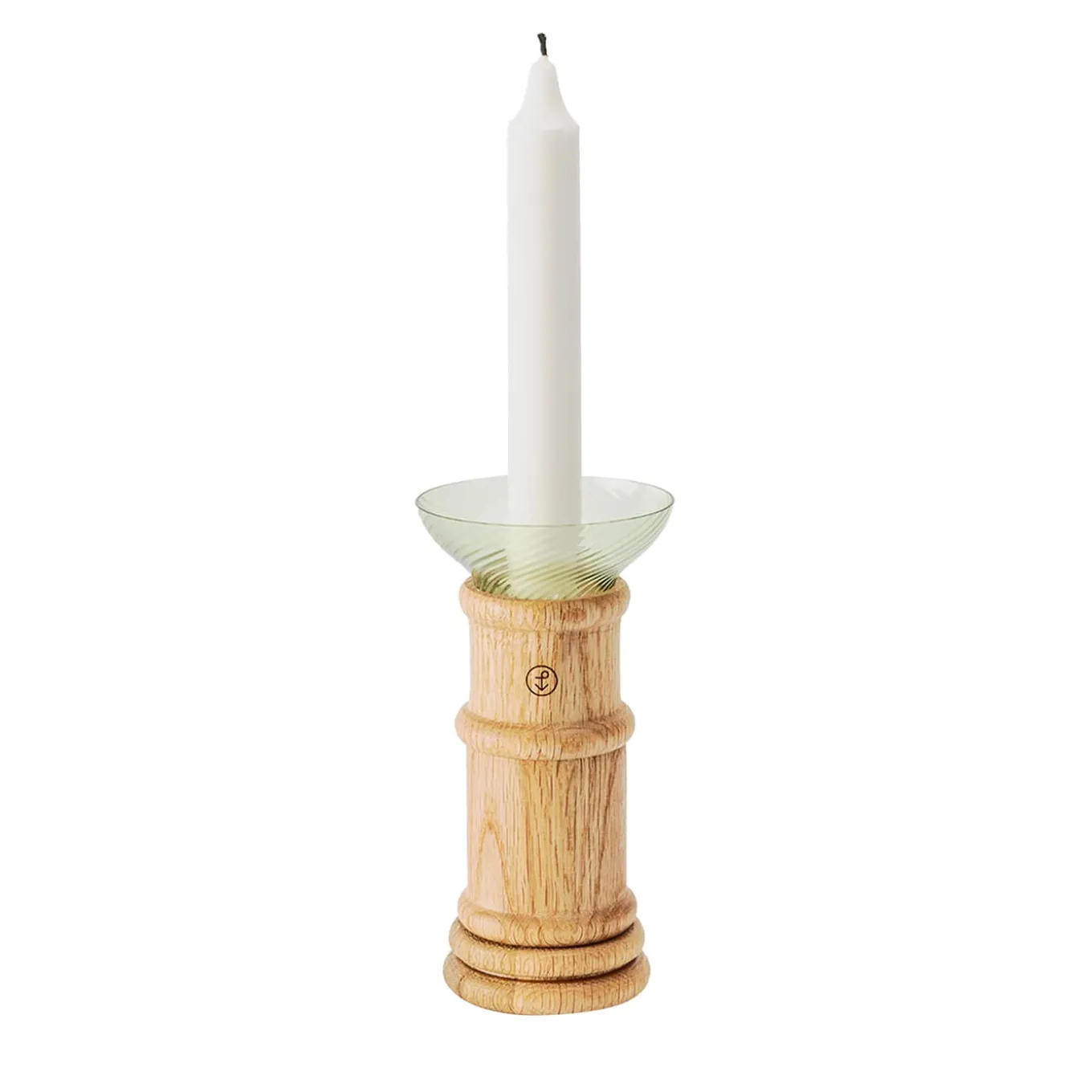 Portacandele in legno e vetro di Murano Faro 4177 Briccola