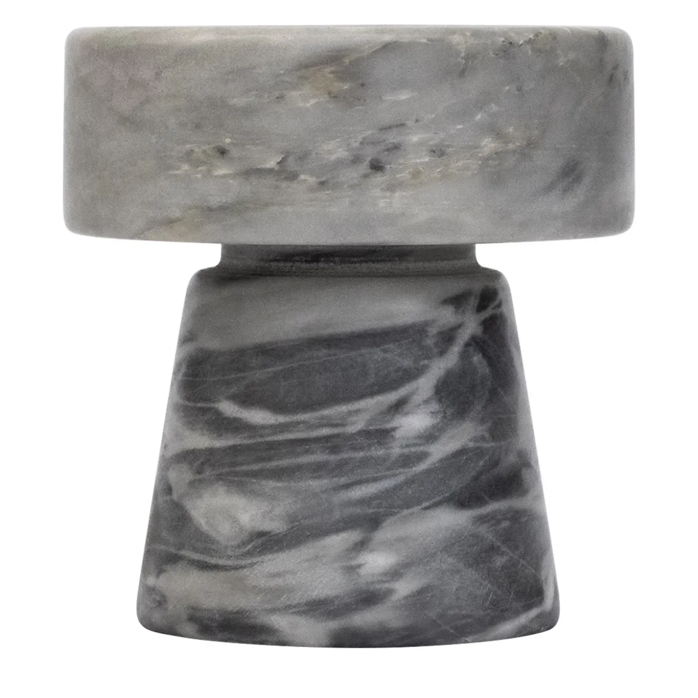 Portacandele in marmo grigio Bardiglio