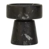 Portacandele in marmo nero Marquina