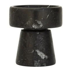 Portacandele in marmo nero Marquina