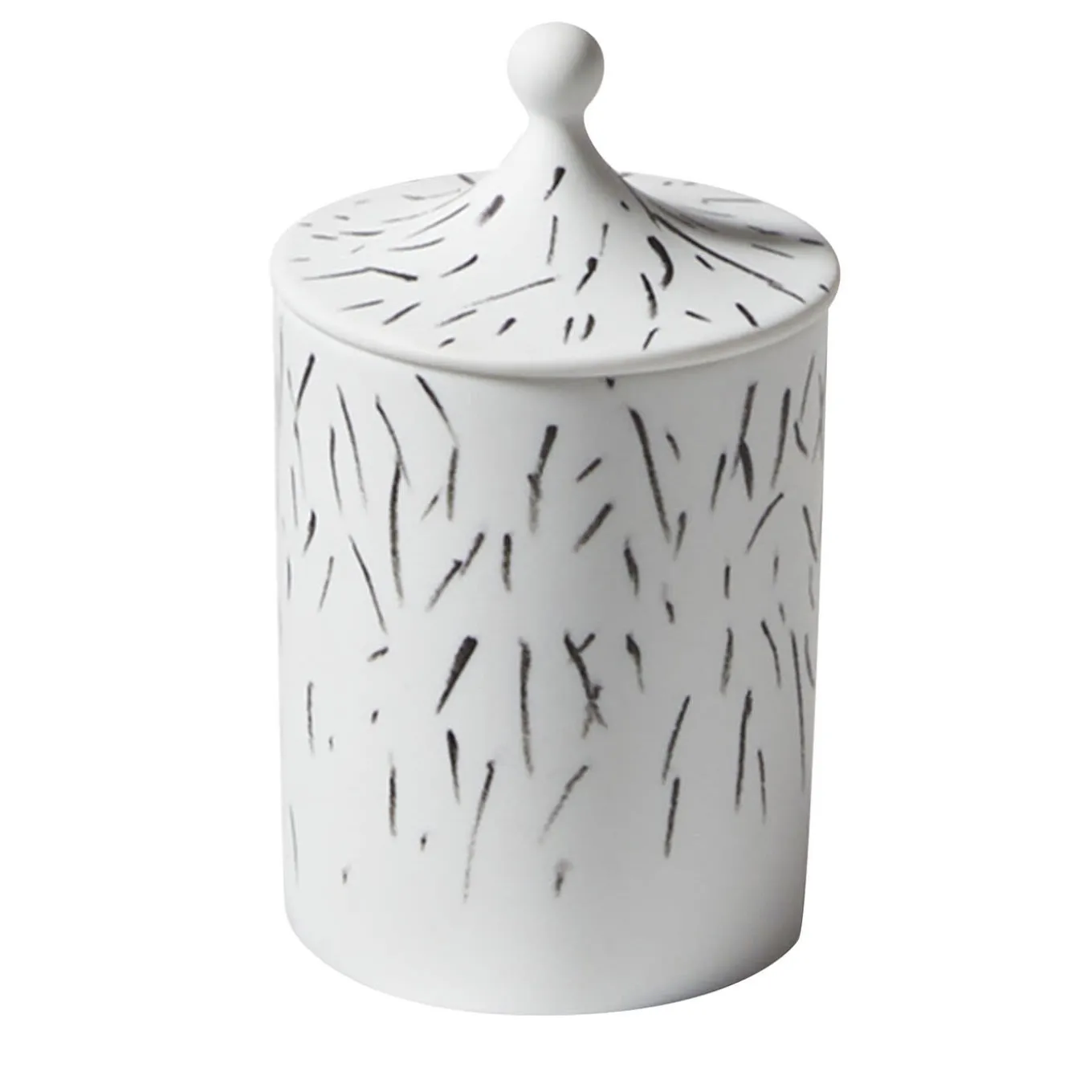 Portacandele Post Scriptum Black&White con coperchio di Formafantasma