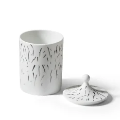 Portacandele Post Scriptum Black&White con coperchio di Formafantasma