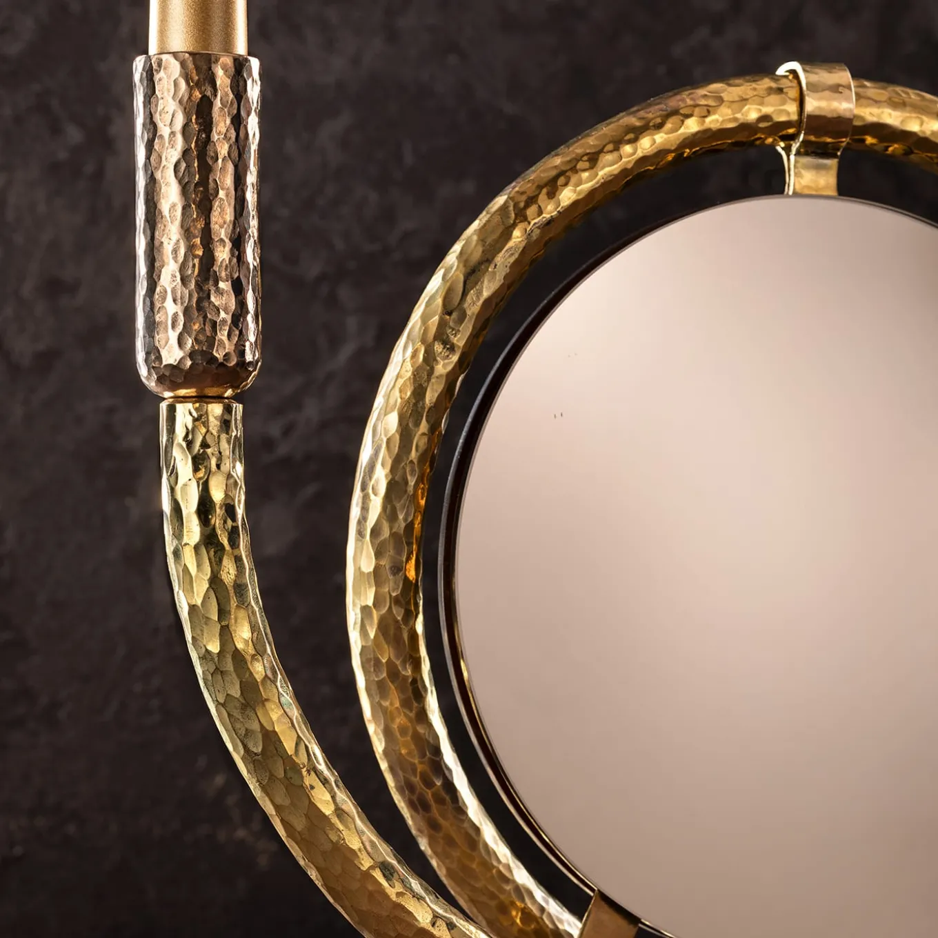 Portacandele San Marco Mirroring in Ottone Martellato