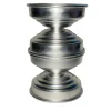 Portacandele scultoreo in ottone placcato argento