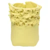 Portacandele Soffio in Porcellana Giallo