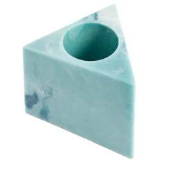 Portacandele Triangolare Block Blu