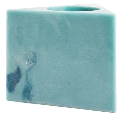 Portacandele Triangolare Block Blu