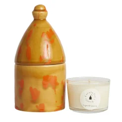 Portacandele Trullo Caramello e Arancio