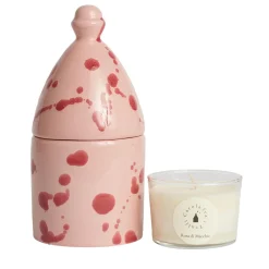 Portacandele Trullo Rosa e Borgogna
