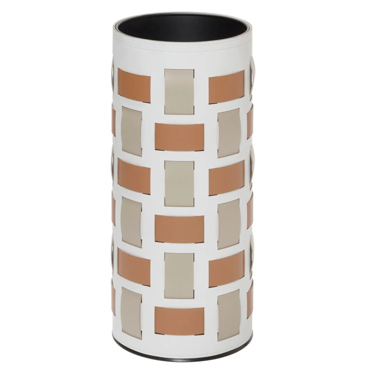 Portaombrelli Bino bianco con motivo Lisbona beige