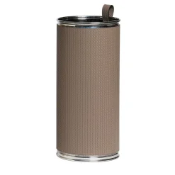Portaombrelli in pelle color taupe