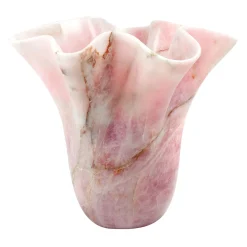 PV05 Vaso scultoreo in quarzo rosa