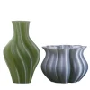 Quorifolium set di 2 vasi verde e bianco