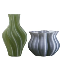 Quorifolium set di 2 vasi verde e bianco