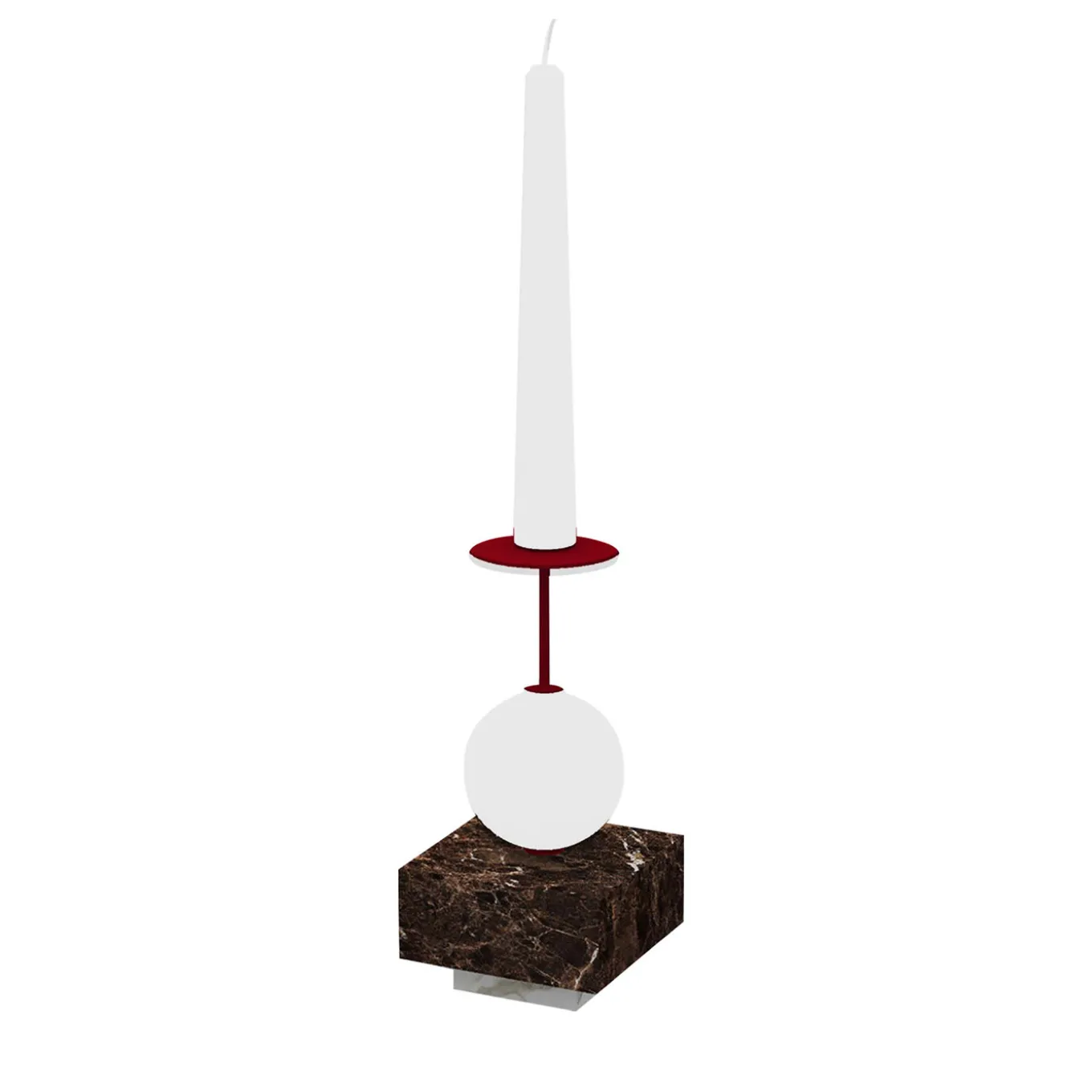 Raccontami Emperador Dark, portacandele rosso e bianco