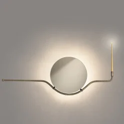 Rising Sun O Specchio da parete con finitura ottone