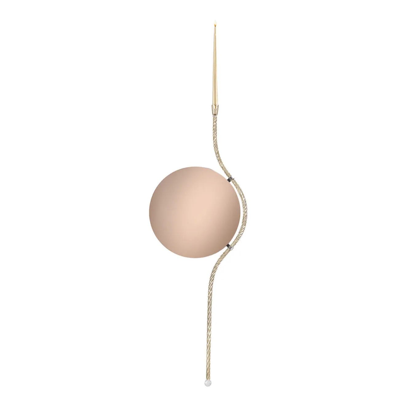 Rising Sun V Specchio da parete con finitura champagne e bronzo