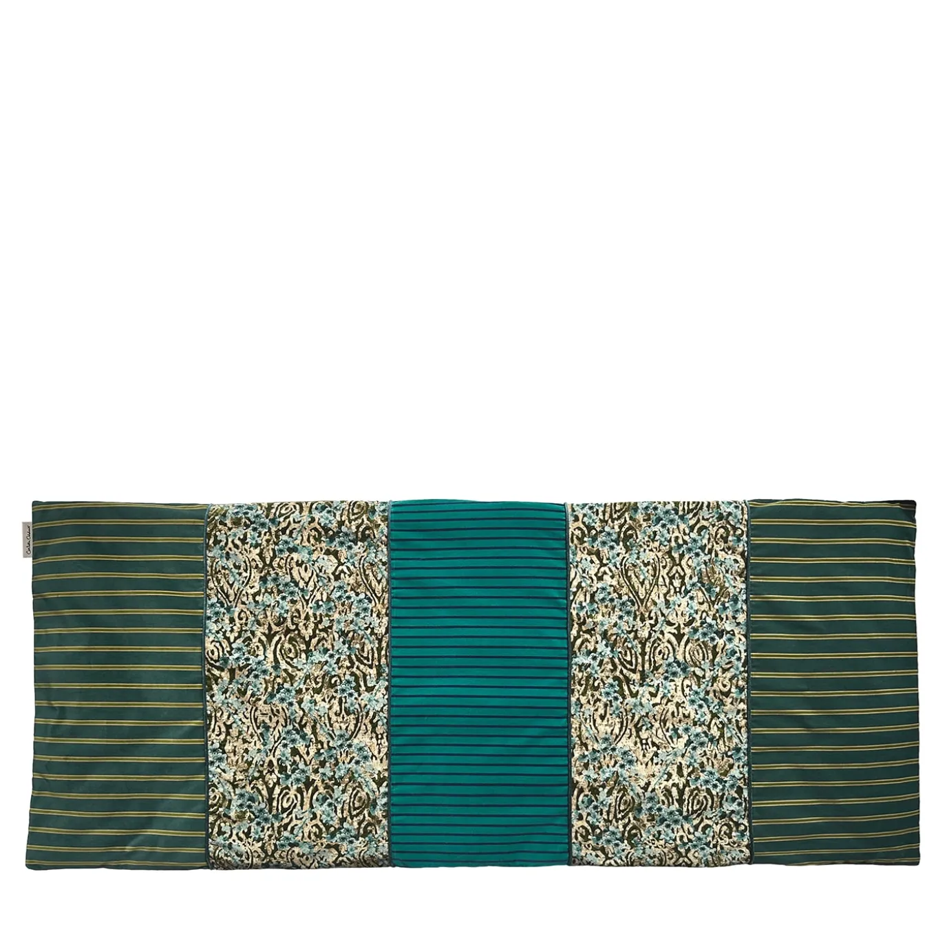 Runner da letto Damasco Blooming Blue & Green