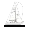 Saint Barth Barca a vela in metallo
