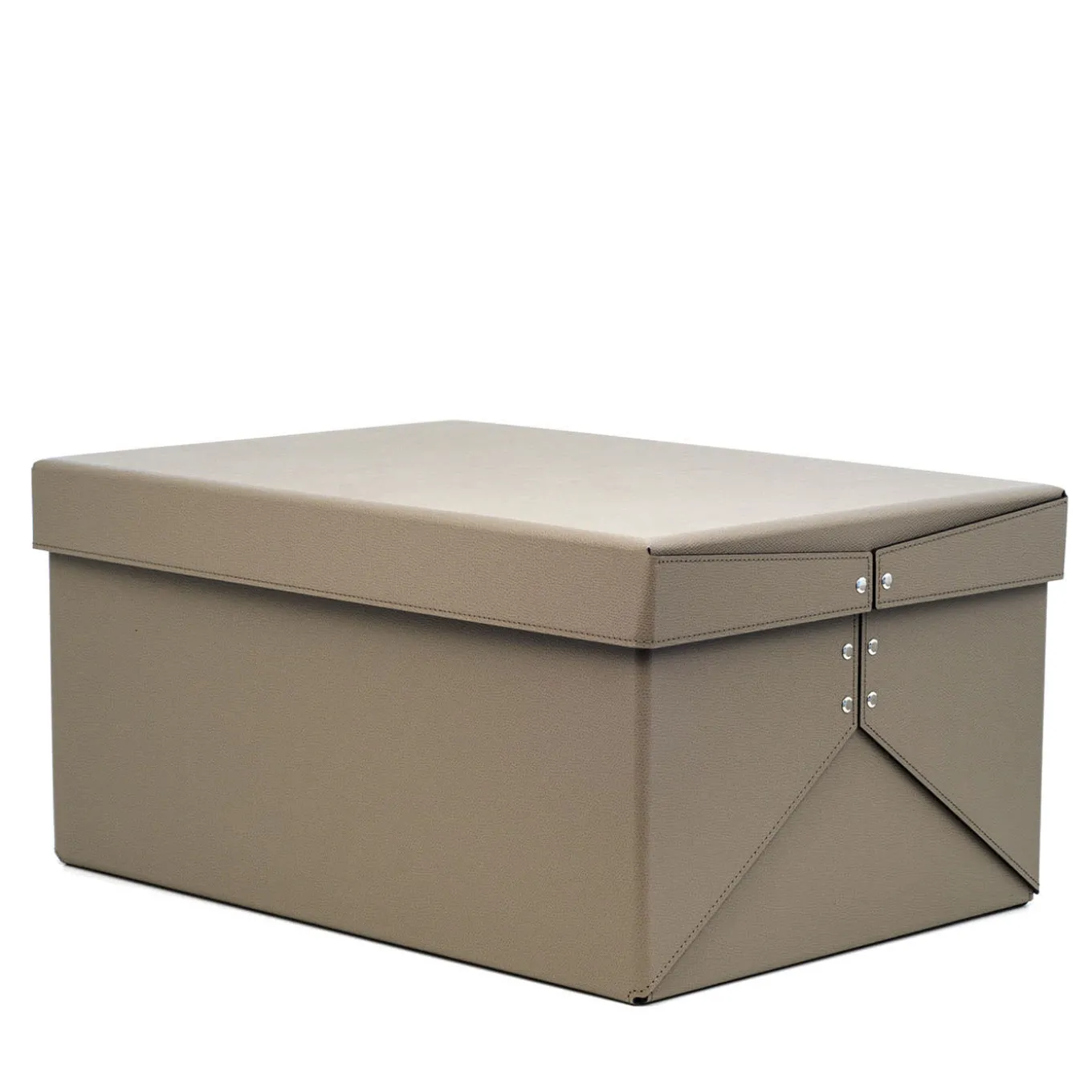 Scatola armadio Origami in pelle marrone chiaro
