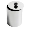 Scatola cilindrica Waltz in argento con coperchio