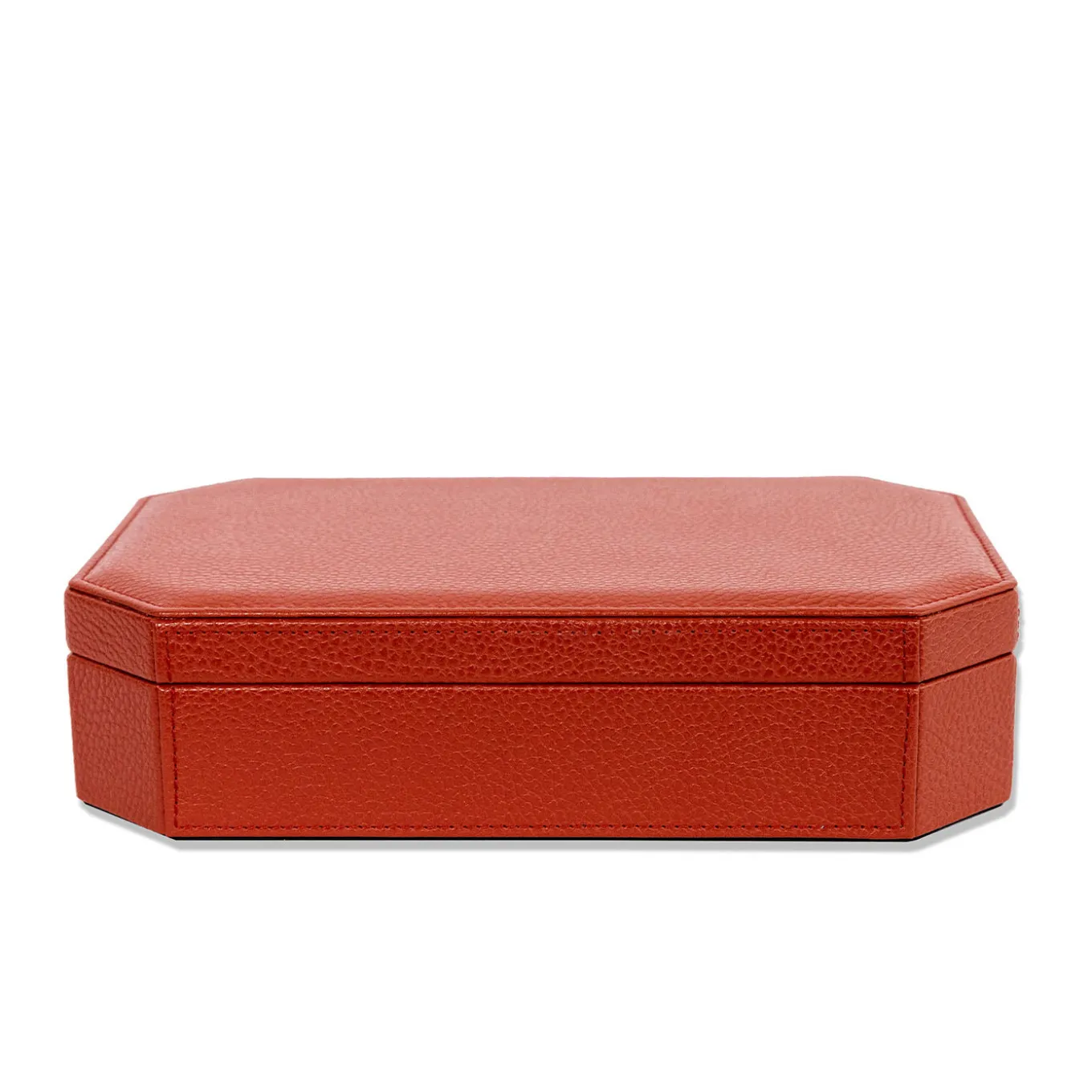 Scatola Del Monte 25 in Legno e Pelle Rosso Persiano
