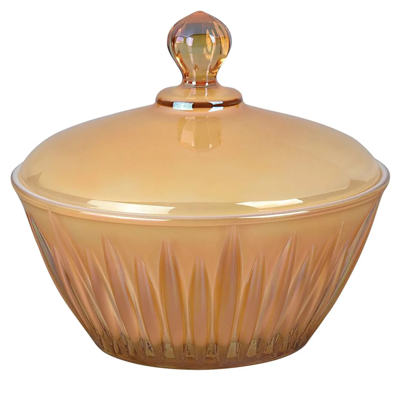 Scatola di cristallo giallo Prestigioso con coperchio