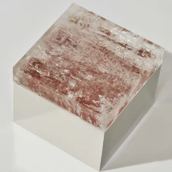 Scatola di quarzo rosso in ottone