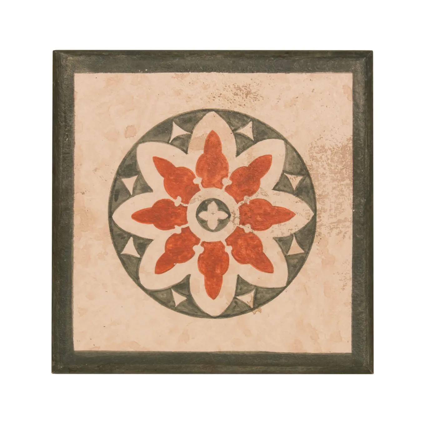 Scatola fiorentina quadrata verde