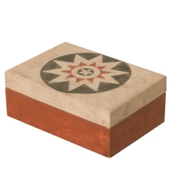 Scatola fiorentina rettangolare rossa
