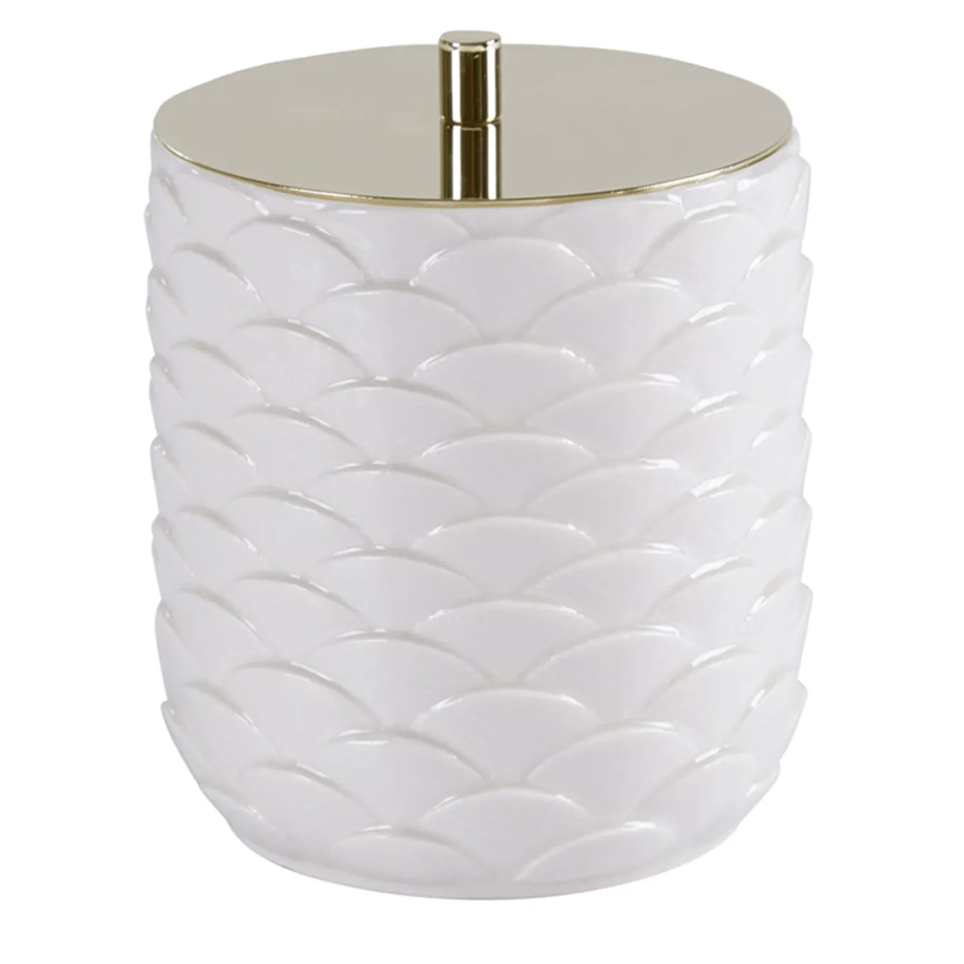 SCATOLA IN COTONE PAVONE - BIANCO