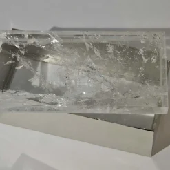 Scatola in ottone di quarzo ialino