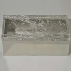 Scatola in ottone di quarzo ialino