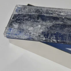 Scatola in ottone di quarzo blu