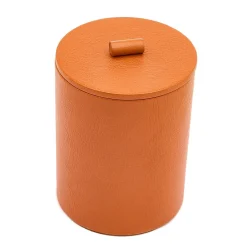 Scatola media per gioielli in pelle caramello